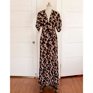 REFORMATION Winslow Hummingbird Wrap Dress